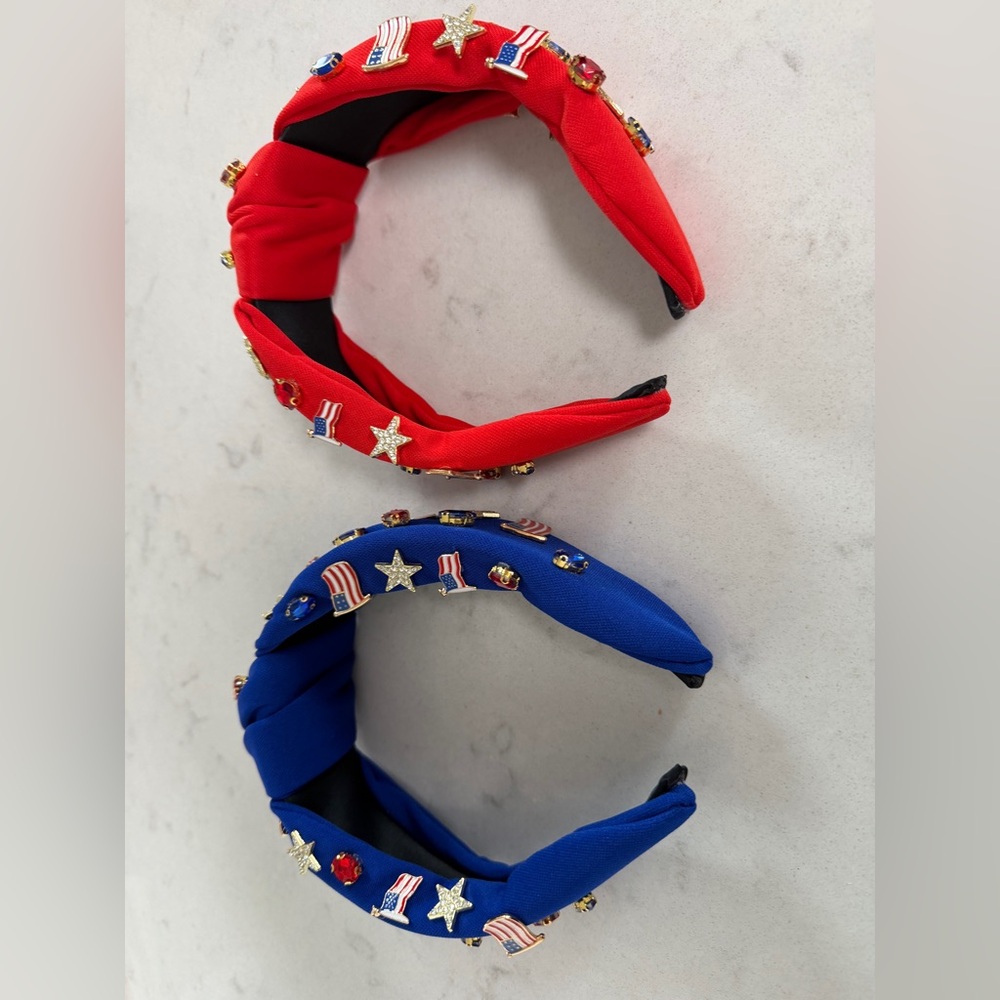 4th of July Headband Embellished Crystal 2PCS A